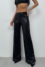Payetli Wide Leg Pantolon - Görsel 4