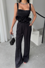 JAKARLI BLUZU TASARIM DETAYLI CEKET-PANTOLON-BLUZ 3 LÜ TAKIM - Görsel 3