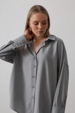 Geniş Manşet Detaylı Gömlek - Görsel 3