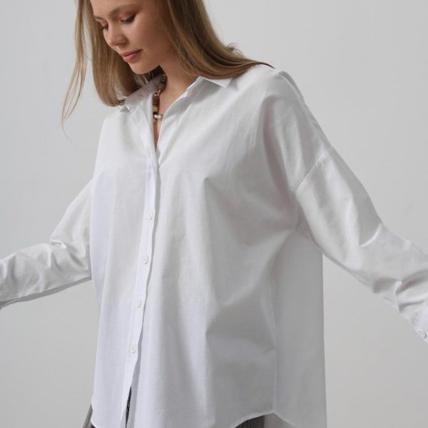 Geniş Manşet Detaylı Gömlek