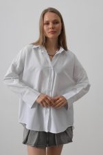 Geniş Manşet Detaylı Gömlek - Görsel 2