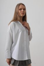 Geniş Manşet Detaylı Gömlek - Görsel 4