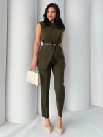 Vatkalı Ceket Pantolon İkili Takım