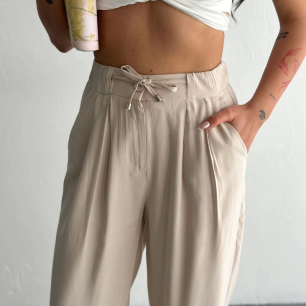 Yüksel Bel Rahat Paça Pantalon