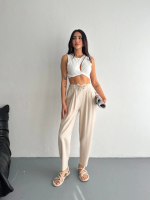 Yüksel Bel Rahat Paça Pantalon - Görsel 3