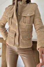 Camel Cepli Yumoş Ceket - Görsel 3