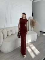 Kolsuz Uzun Likralı Elbise - Görsel 2