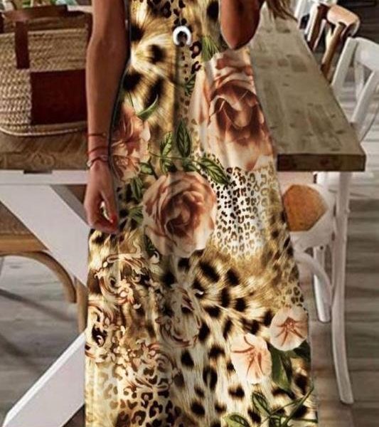 Kadın Suprem Kumaş Dijital Baskılı Elbise