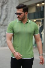 Erkek Fermuar Yakalı Kısa Kollu Tişört