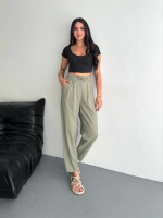 Yüksel Bel Rahat Paça Pantalon - Görsel 2