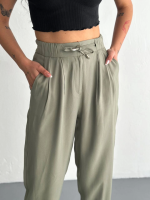 Yüksel Bel Rahat Paça Pantalon - Görsel 3