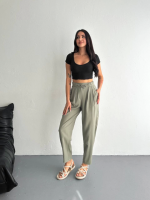 Yüksel Bel Rahat Paça Pantalon - Görsel 4