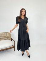 6411 ELBİSE-SİYAH - Görsel 3