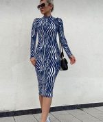 Kadın Uzun Kollu Mikro Midi Elbise - Görsel 2