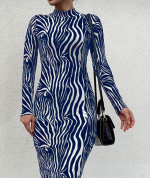 Kadın Uzun Kollu Mikro Midi Elbise - Görsel 3