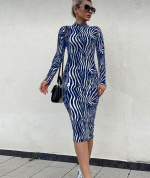 Kadın Uzun Kollu Mikro Midi Elbise - Görsel 4