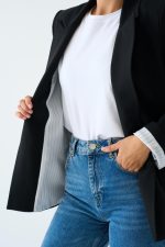Astarı Çizgili Ceket - Görsel 4