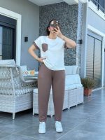 Kadın Kristal Kumaş Garnili Cep Detaylı Ikili Takım - Görsel 2