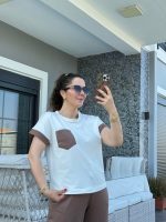 Kadın Kristal Kumaş Garnili Cep Detaylı Ikili Takım - Görsel 3