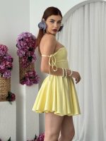 Clara Askılı Mini Elbise - Görsel 4