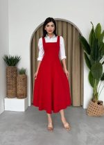 Neapolitan Askılı Elbise - Görsel 6