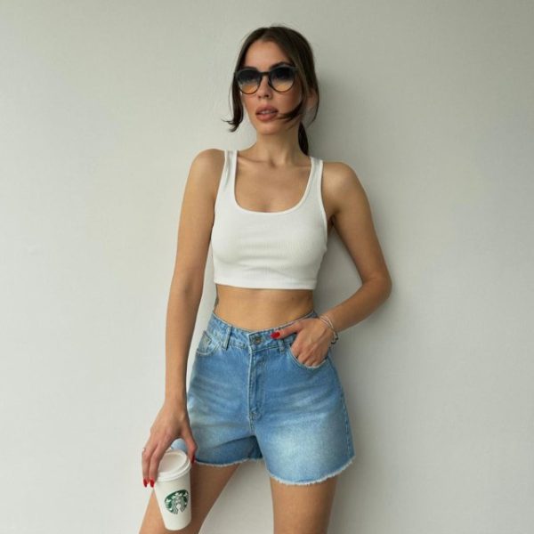 Mavi Yazlık Kot Şort