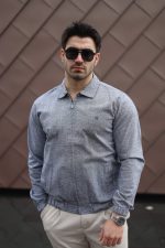 Erkek Pamuklu Keten Kumaş Ceket - Görsel 7