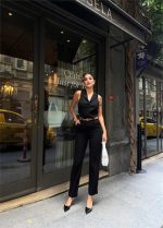 KETEN DUBLE PAÇA DERİ TABA KEMERLİ PANTOLON