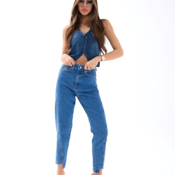 5682 KOT PANTOLON-KOYU MAVİ
