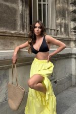 Audrey Fıfrlı Yırtmaç Detay Etek 4037 - Görsel 4