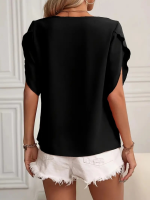 Kadın Kısa Kollu Yaka Ve Kol Detay Jesica Bluz - Görsel 2