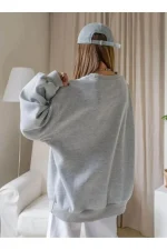 Düz Bisiklet Yaka Sweat - Görsel 4