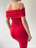 Milan Madonna Yaka Kalem Elbise - Görsel 5