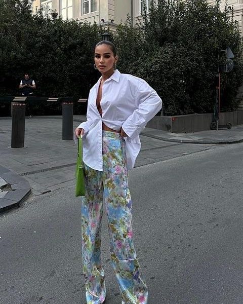 Mirian Sırt Dekolteli Gömlek 3228-08