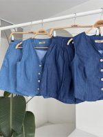 Gümüş Düğmeli Yelek Ve Şort Tensel Takım 10174 - Görsel 12