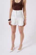 Büzgü Detay Mini Etek - Görsel 3