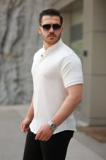 Erkek Hakim Yaka Kısa Kollu Gömlek - Görsel 2