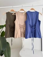 Arkası Bağcıklı Yelek Plazza Pantolon Modal Takım 10202-08 - Görsel 9