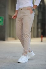 Erkek Düz Kesim Bilek Boy Kumaş Pantolon - Görsel 7