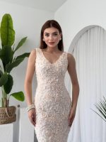 Kren Gül Detaylı Elbise - Görsel 3