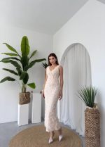 Kren Gül Detaylı Elbise - Görsel 4
