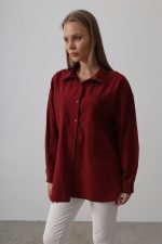 Boncuk Nakış Detaylı Uzun Gömlek - Görsel 2