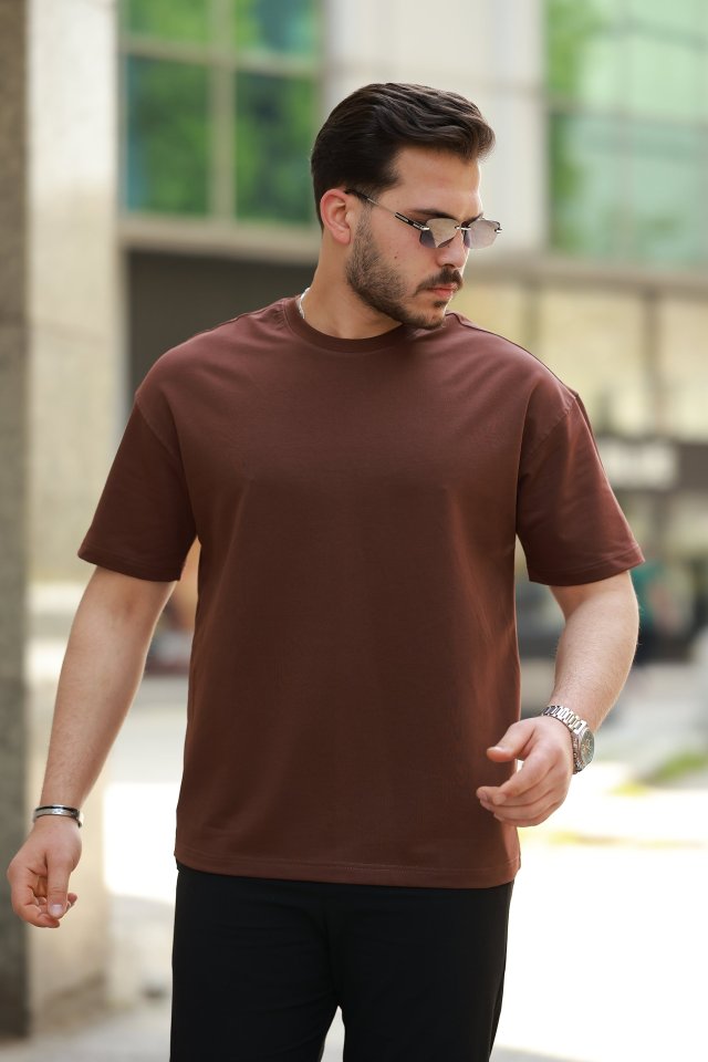 33ece192e9ee26d1d12d5cdb6bda57a8_70542-0.jpg Erkek Kısa Kollu Basic Oversize Tshirt - Görsel 1