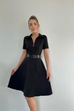 Siyah Kemerli Spor Elbise - Görsel 2