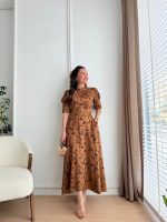 Moccah Yakası Bağlama Detaylı Elbise - Görsel 4