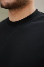 Erkek Basic Oversize Double Face Kumaş Kısa Kollu Tshirt - Görsel 3