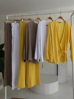 Kruvaze Model Klasik Pantolonlu Çupra Keten Takım 10191 - Görsel 12