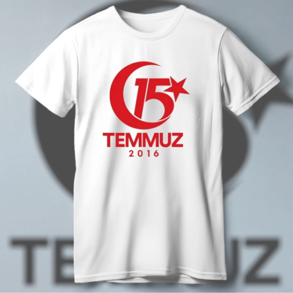 15 Temmuza Özel Tasarım 2016 Baskılı T-shirt