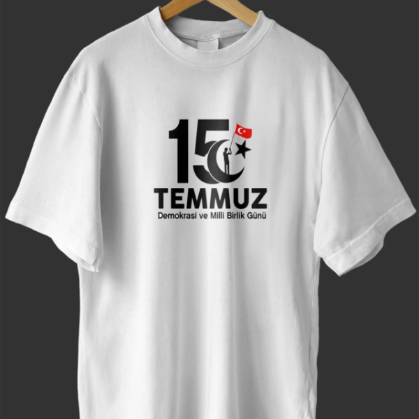 15 Temmuza Özel Tasarım Baskılı T-shirt