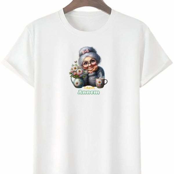 Anneler Gününe Özel Tasarım Canım Annem Baskılı T-shirt
